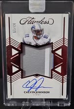 2025 Panini Flawless Star Swatch Signatures Calvin Johnson #15 card