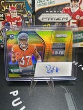 2025 Panini Prizm Rookie Patch Autographs RJ Harvey #9 card