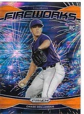 2025 Panini Prizm Fireworks Chase Dollander #16 card