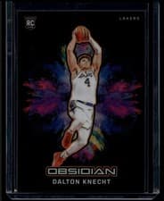 2024-25 Panini Obsidian Black Color Blast Dalton Knecht #25 card