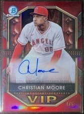 2025 Bowman Very Important Prospects Autographs Christian Moore #VIP-CM card