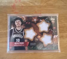 2025-26 Topps Holiday Holiday-Shaped Relics Nolan Traore #HSR-15 card