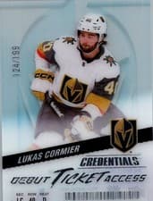2024-25 Upper Deck Credentials Acetate Debut Ticket Access Lukas Cormier #DTAA-LC card
