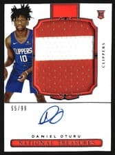Daniel Oturu 2020 Panini National Treasures card