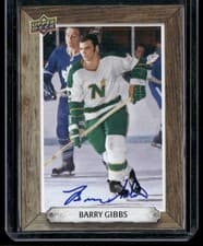 2024-25 Upper Deck Engrained Icons Beehive Portrait Signatures Barry Gibbs #BH-BG card