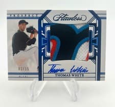 2024 Panini Flawless Prospect Patch Autographs Thomas White #PPA-TW card