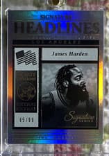 2025-26 Panini Signature Series Signature Headlines James Harden #22 card