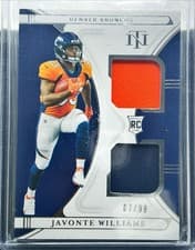 Javonte Williams 2021 Panini National Treasures card