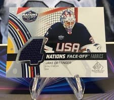 2025-26 SP Game Used 2025 4 Nations Face-Off Fabrics Jake Oettinger #4N-JO card