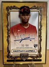 2025 Topps Gilded Collection Topps Gallery of Gold Autographs Kristian Campbell #GOG-KC card