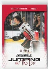 Cutter Gauthier 2024-25 Upper Deck Credentials Jumping on the Ice card