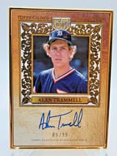 2025 Topps Gilded Collection Gold Framed Hall of Fame Autographs Alan Trammell #HAFA-AT card