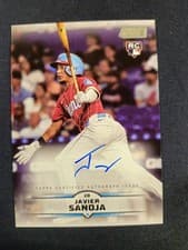 Javier Sanoja 2025 Stadium Club Base Autographs card