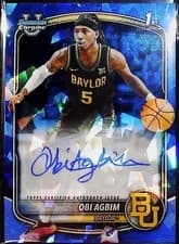 2025-26 Bowman Sapphire Chrome Prospect Autographs Sapphire Obi Agbim #CPA-OA card