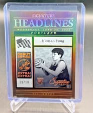 2025-26 Panini Signature Series Signature Headlines Hansen Yang #6 card