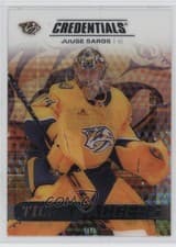 2025-26 Upper Deck Credentials Acetate Ticket Access Juuse Saros #TA-JS card