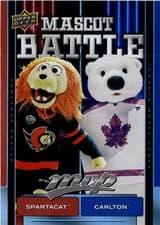 Spartacat/Carlton the Bear 2025-26 Upper Deck MVP Mascot Battle card