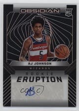 2024-25 Panini Obsidian Rookie Eruption Autographs AJ Johnson #REA-AJJ card