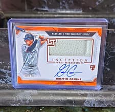 2025 Topps Inception MLB First Milestone Autograph Relics Griffin Conine #FMAR-GC card