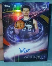 2025-26 Topps Midnight Stroke of Midnight Autographs Rookies Walter Clayton Jr. #SMR-WC card