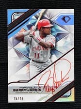 2025 Topps Diamond Icons White PolychromatINK Autographs Barry Larkin #WPA-BL card
