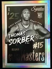2025-26 Panini Signature Series Class Masters Thomas Sorber #9 card