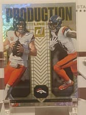 2025 Donruss Production Line Bo Nix / Courtland Sutton #15 card