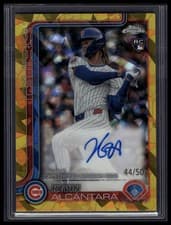 2025 Topps Chrome Sapphire Rookie Autographs Sapphire Kevin Alcántara #RA-KA card