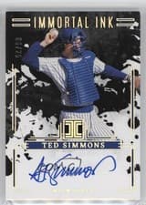 Ted Simmons 2025 Panini Impeccable Immortal Ink card