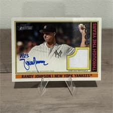 Randy Johnson 2025 Topps Heritage Through the Years Autographed Relics card