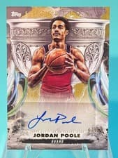 2024-25 Topps Inception Grail Chasing Signatures Jordan Poole #GCS-JP card