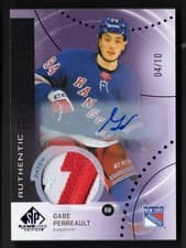 Gabe Perreault 2025 SP Game Used Authentic Rookies card