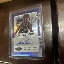 2022 Panini Chronicles Draft Picks Contenders Optic College Ticket Autograph AJ Griffin #CO-AJG