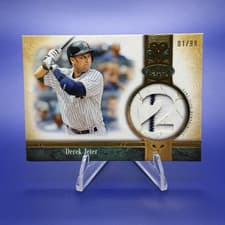 2026 Topps Tier One Jersey Number Relics Derek Jeter #JNR-DJ card