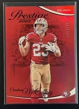 Christian McCaffrey 2023 Panini Prestige card