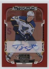 Torey Krug 2025-26 O-Pee-Chee Platinum Red Rainbow Autos card