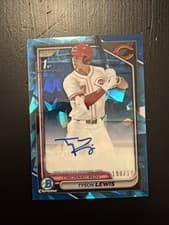 2024 Bowman Draft Sapphire Edition Prospect Autographs Tyson Lewis #CPA-TL card