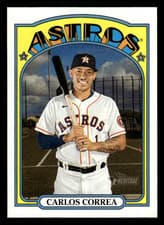 Carlos Correa 2021 Topps Heritage card