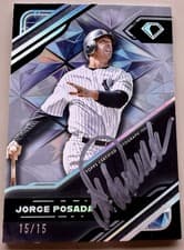 2025 Topps Diamond Icons Black PolychromatINK Autographs Jorge Posada #BPA-JP card