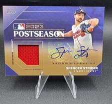 2024 Topps Postseason Performance Autograph Relic Spencer Strider #PPAR-SS card