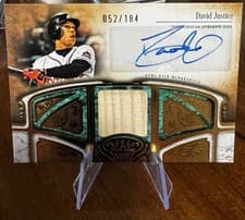 2026 Topps Tier One Autographed Tier One Relics David Justice #AT1R-DJ card