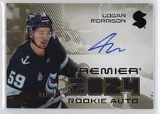 2024-25 Upper Deck Premier Premier Rookie Auto Jersey Logan Morrison #PRA-LM card