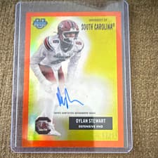 2025 Bowman University Chrome 1955 Bowman Football Autographs Dylan Stewart #55AV-DS card