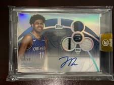 2025-26 Topps 3 Rookie 3 Patch Autographs Horizontal Jase Richardson #RPH-JR card