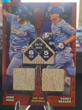 2025 Topps Rounding the Bases Dual Relics Corey Seager / Josh Jung #RTBD-JS card