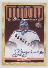 2025-26 Upper Deck New York Rangers Centennial Broadway Blue Signatures Kevin Weekes #BBS-KW card