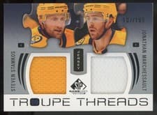 2025-26 SP Game Used Troupe Threads Jonathan Marchessault/Steven Stamkos #TT-SM card