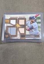 2025 Topps Museum Collection Single Player Primary Pieces Quad Relics Carlos Correa #SPPQ-CC card