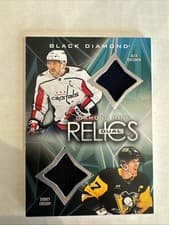 2024-25 Upper Deck Black Diamond Diamond Mine Dual Relics Alex Ovechkin/Sidney Crosby #DMDR-CO card