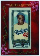 2025 Topps Allen & Ginter Mini Cloth Jackie Robinson #31 card
